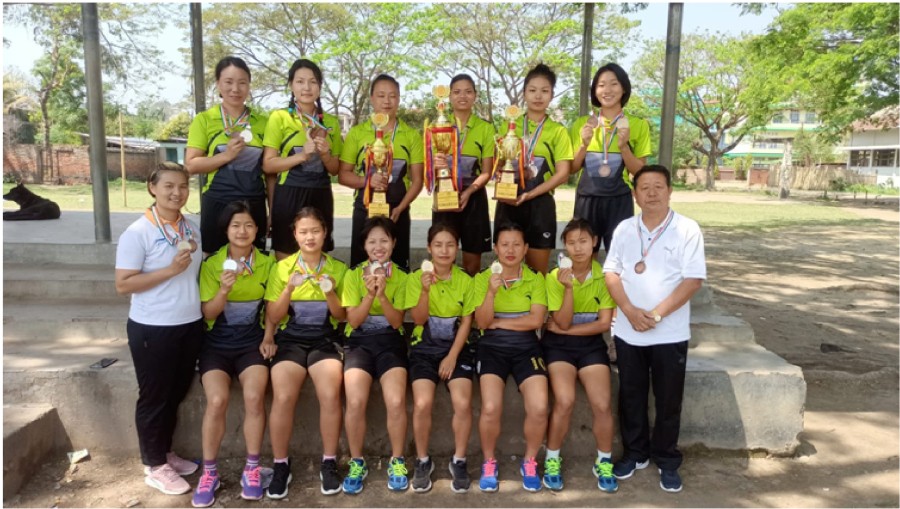 The Nagaland women Sepaktakraw team won 3 medals; 1 Silver medal and 2 Bronze medals in different events in the recently concluded 33rd Senior National Sepaktakraw Championship held at Nagpur (Maharashtra) from April 1 to 5. The team consisted of 12 players; 4 players from DGP Sepaktakraw team and 8 from State Sports Girls Academy Dimapur. 