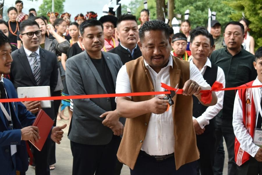 MLA Benei M Lamthiu inaugurates Nagaland University, Lumami 24th varsity cultural and literary meet.