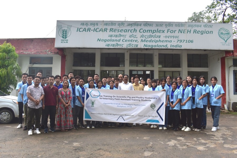 ICAR Nagaland Centre at Medziphema organized training for Veterinary Field Assistant student in collaboration with Veterinary Field Assistant Training Institute Medziphema.