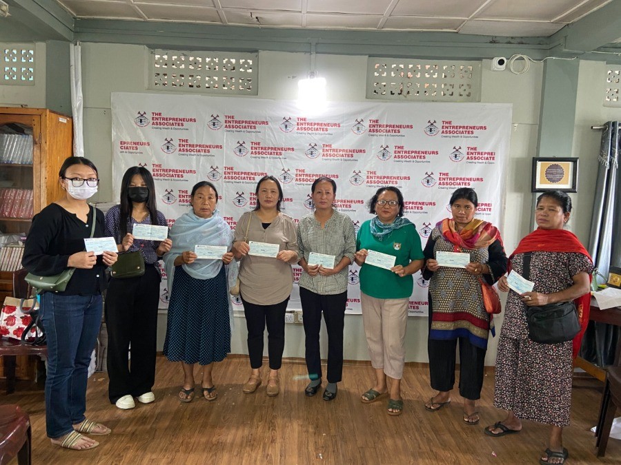 Women street vendors & traders receives zero interest loan on May 8 in Kohima.