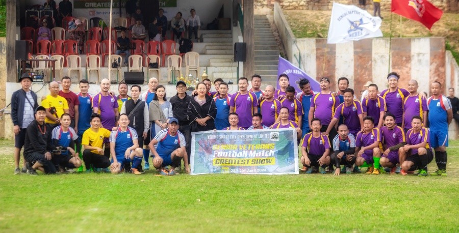 Members of Keshenpfu Kehun (Men's Fellowship) Rengma Baptist Church Kohima during sports meet 2023.