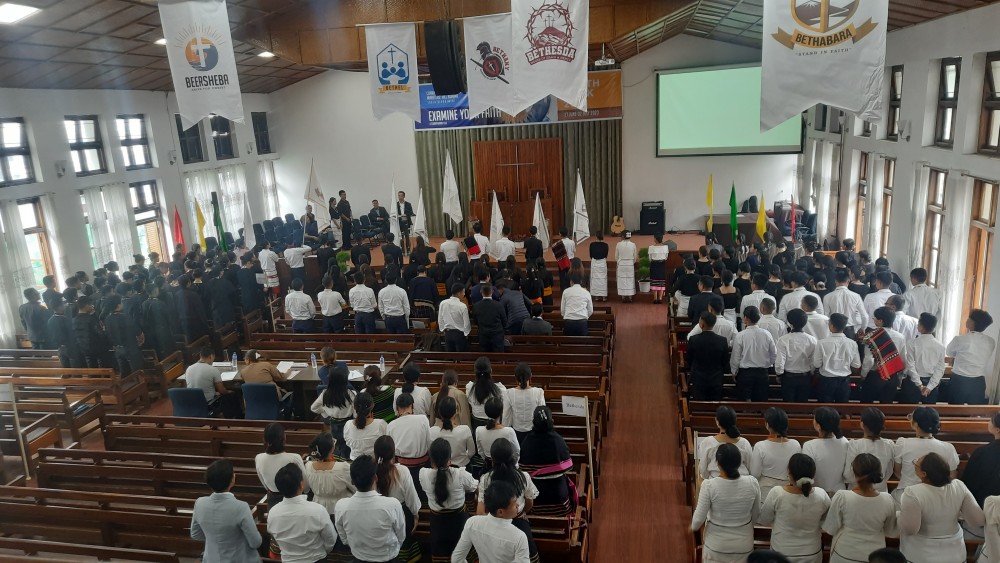 Members of CBCMHK youth department during the inaugural session of youth week in Kohima.