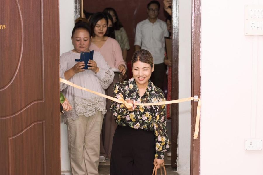 Alem Bin, Special Transport Officer inaugurating Bloom Beauty on June 7.