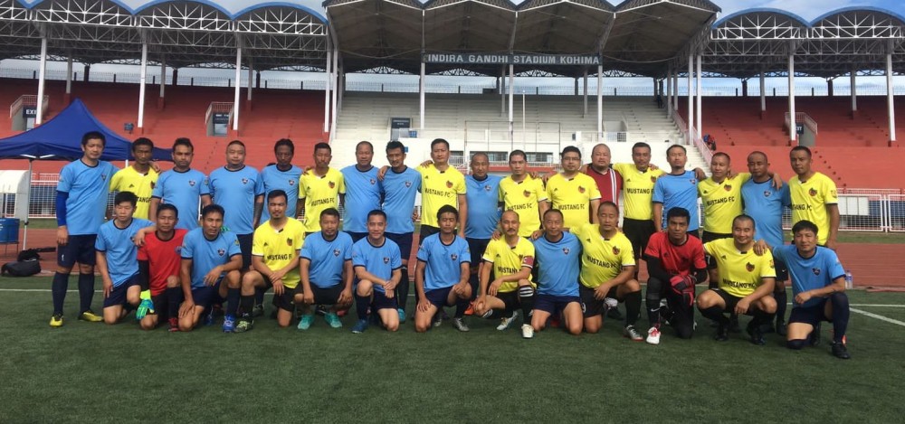 Players of Merhulietsa FC and Mustang FC on June 8