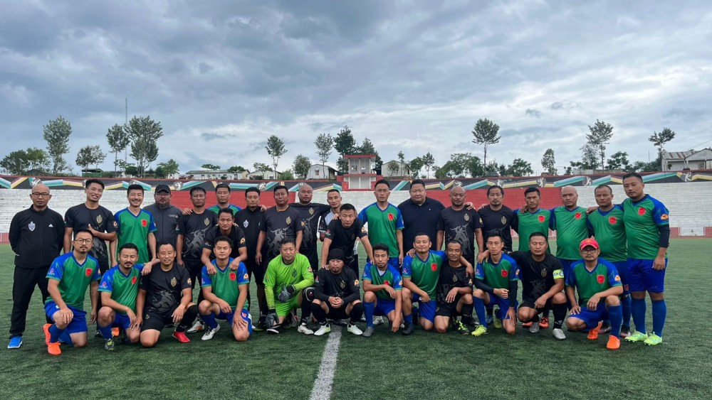Players of All Blacks FC and Morung United on June 16.