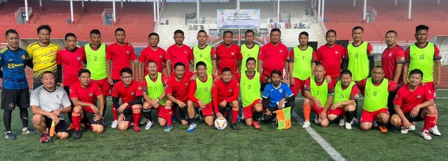 Players of Unity FC and Gethemgo on June 28.