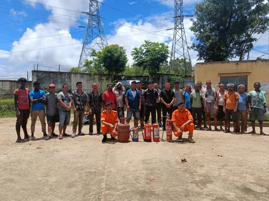 Staff of FCI, Mokokchung imparted with fire evacuation cum mock drill activities on July 8.
