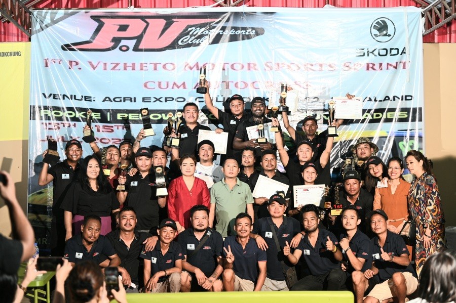 Winners of the first P Vizheto Motorsports Sprint cum Autocross 2023, held from July 13 to 15 at Agri Expo, Chümoukedima.