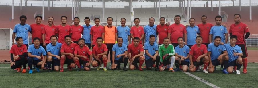 Unity FC and Merhulietsa FC players on July 3.