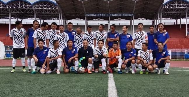 Players of Vanguard FC (Old Boys) Secretariat United Football Club on July 17.