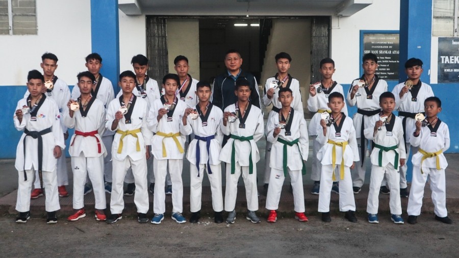 File photo of THE Nagaland Taekwondo Team.