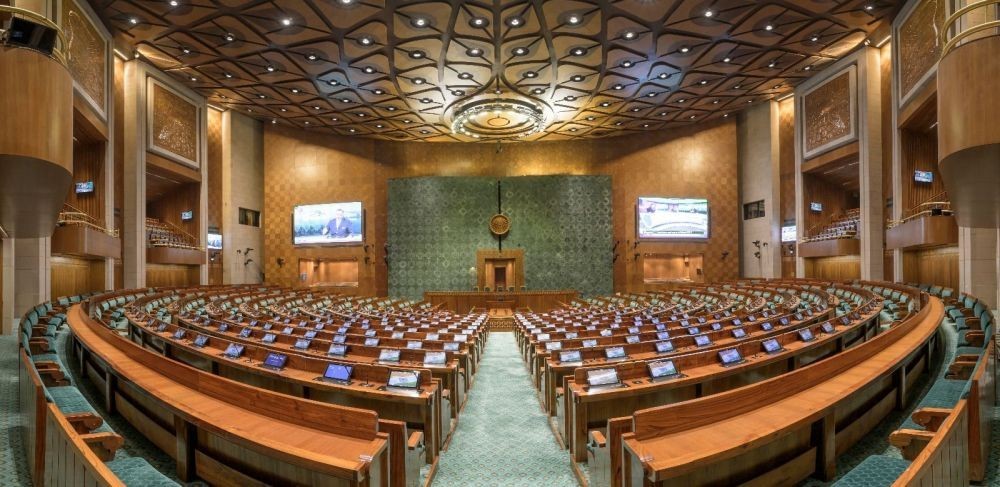 New Parliament building, which was inaugurated by Prime Minister Narendra Modi on May 28. The Monsoon Session of the Parlaiment will be held in the new building.  (Photo: IANS File Photo/Twitter)