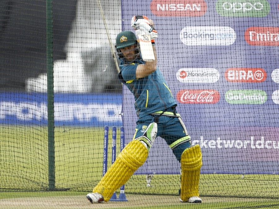 Australia's Glenn Maxwell during a practice session ahead of their 2019 ICC Cricket World Cup match against India, at the Oval in London on June 8, 2019. (IANS File Photo)