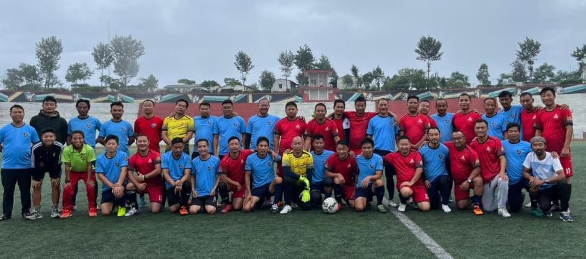 Players of Merhulietsa FC and GethemGo FC on August 28