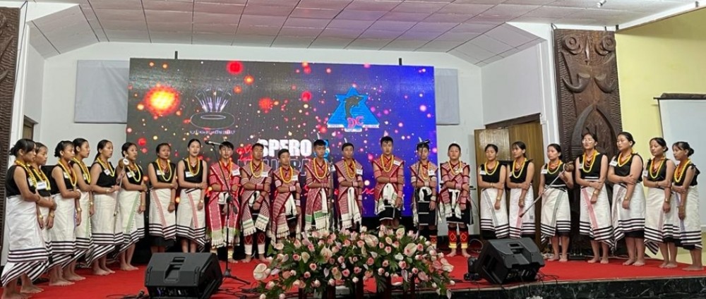 Participants of cultural group song competition at 29th Spero Meliora in Kohima on August 12.