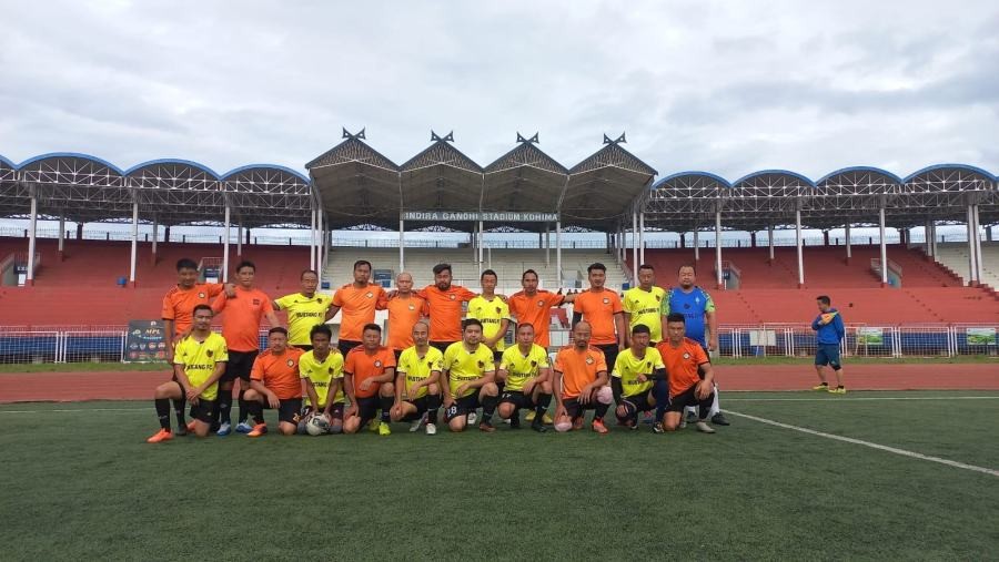Players of W.E.L.P Sporting Club and Mustang FC on August 2