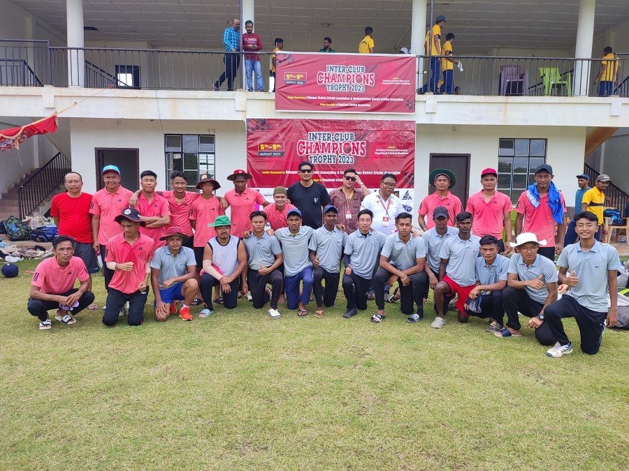Titans CC from mokokchung and Dimapur Young 11 with Dimapur District Cricket Association officials.