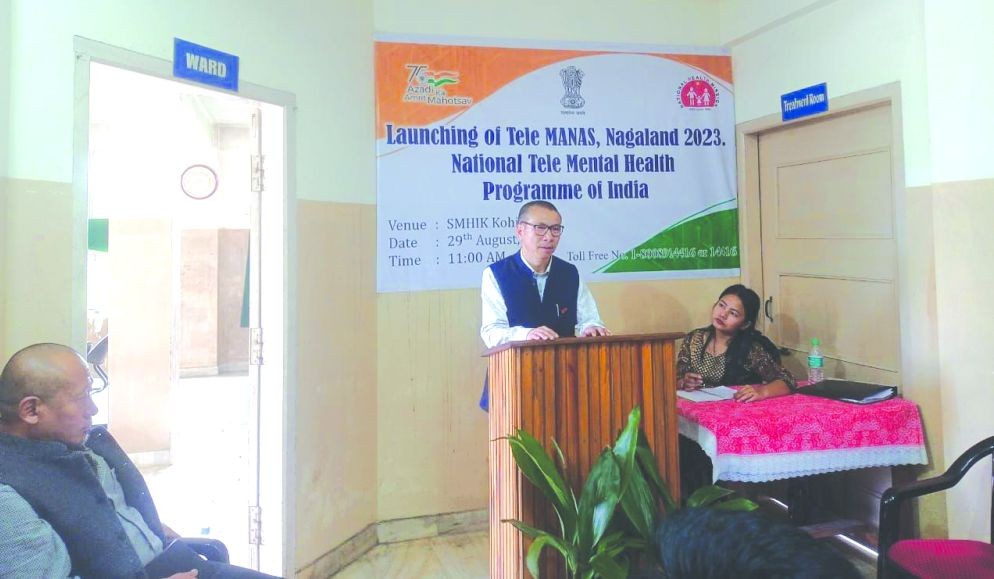 Mission Director, NHM, Ritu Thuur during the launching of Tele Manas cell, at State Mental Health Institute (SMHI), Kohima on August 29. (Morung Photo)