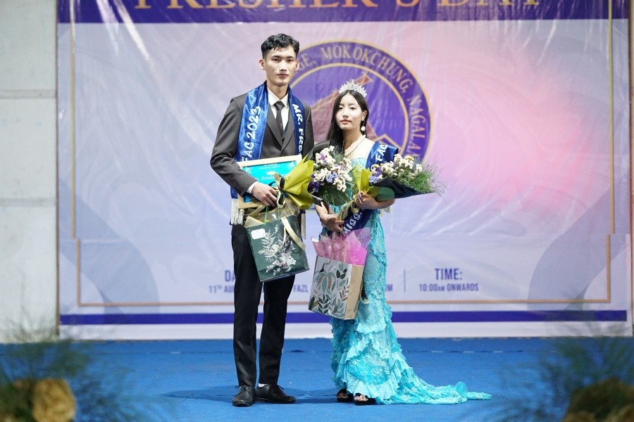 Putusosang and Angela Zhimo were the crowned the new Mr and Ms Fresher 2023 of Fazl Ali College, Mokokchung on August 11.