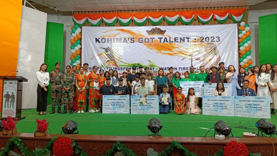 Winners of Kohima’s Got Talent” with dignitaries on August 12.