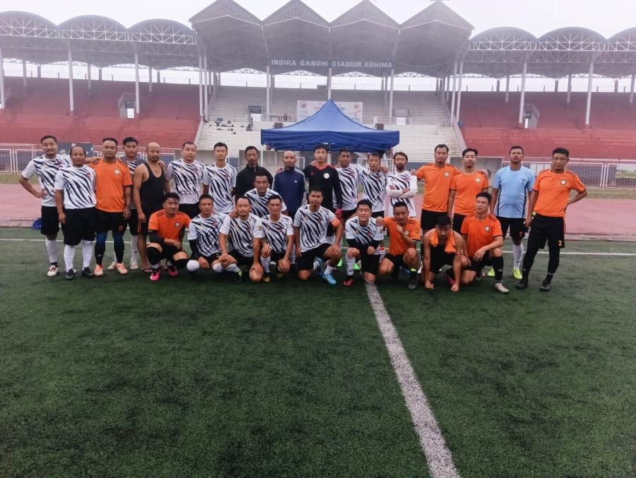 Players of WELP FC and Vanguard FC (Old Boys) on August 25