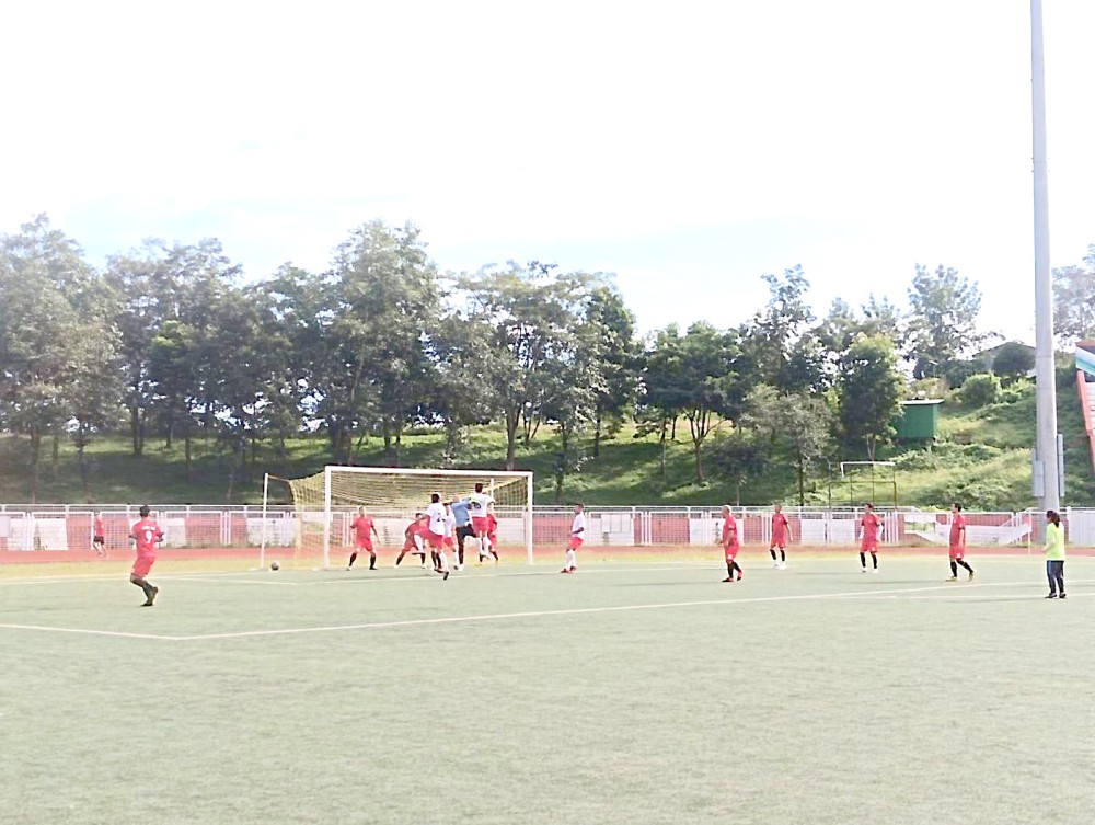 Match in progress between Kohima Police and Gethemgo FC on September 12.