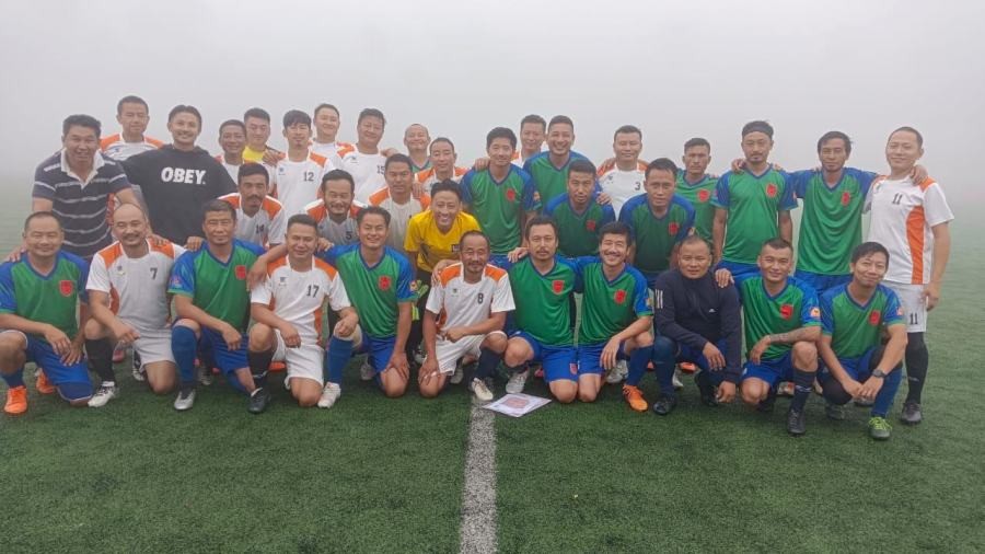 Players of Morung United FC and Nyibon FC on September 13