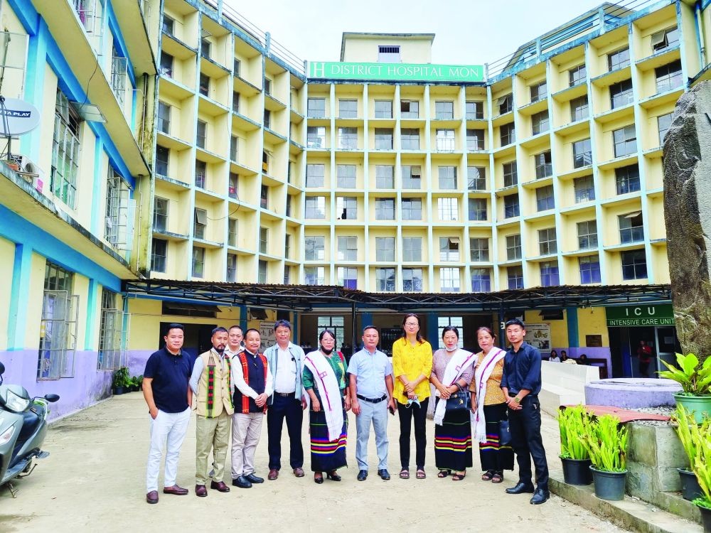 KU and KNSK executives during their visit to the District Hospital, Mon, on September 16.