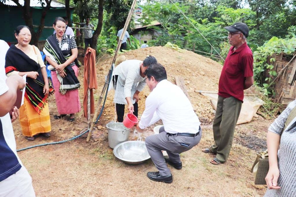 Happy day for Rüzaphema village as tap water became a reality under the Jal Jeevan Mission, after more than a decade.
