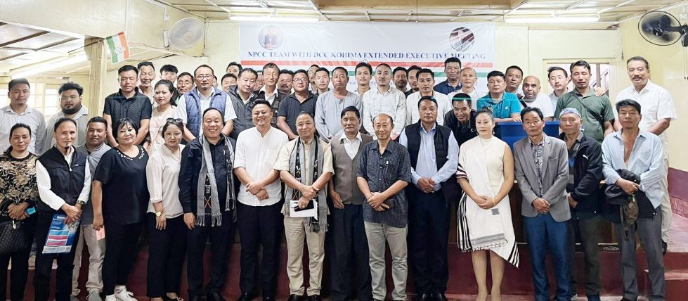 Nagaland Pradesh Congress Committee (NPCC) team led by its president, S Supongmeren Jamir with members of District Congress Committee (DCC) Kohima at the executive meeting held at Congress Bhavan on September 29. (Morung Photo)
