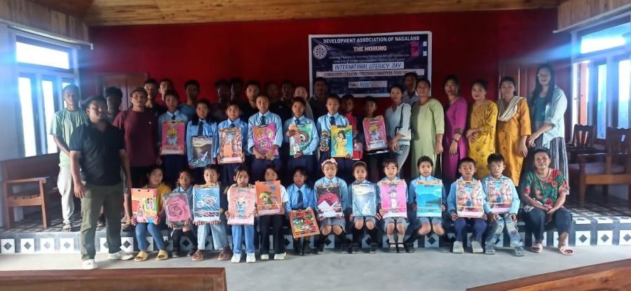 Participants of the observation of International Literacy Day on September 8 in Tobu.