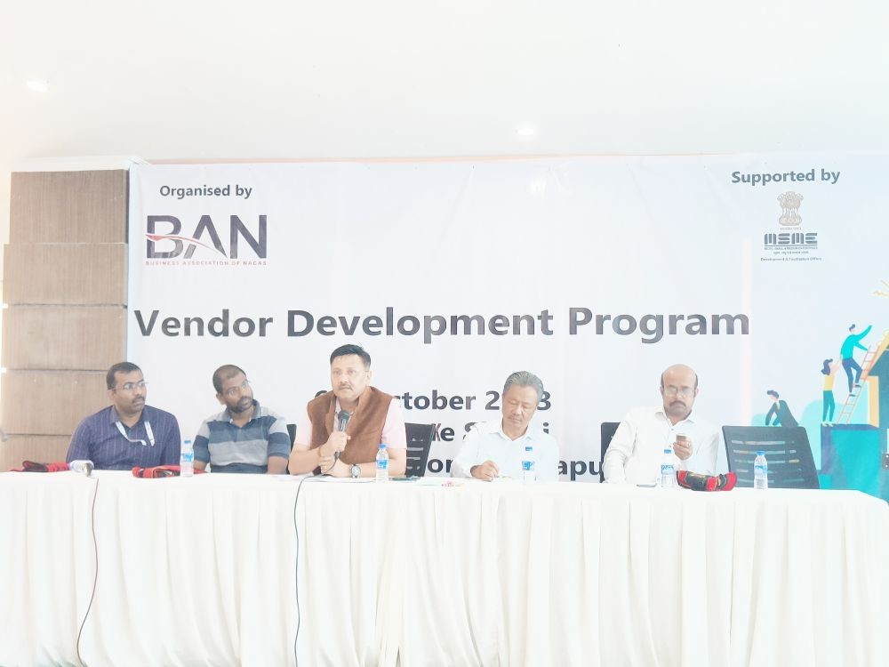 Officials and others during the Vendor Development Program held at Hotel Lake Shilloi in Dimapur on October 6.