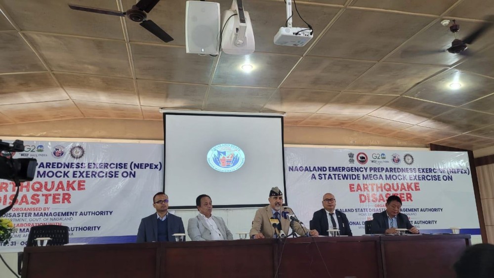 Maj Gen Sudhir Bahl (Retd) and others during capacity development programme for NEPEx in Kohima on October 31. (Morung Photo)