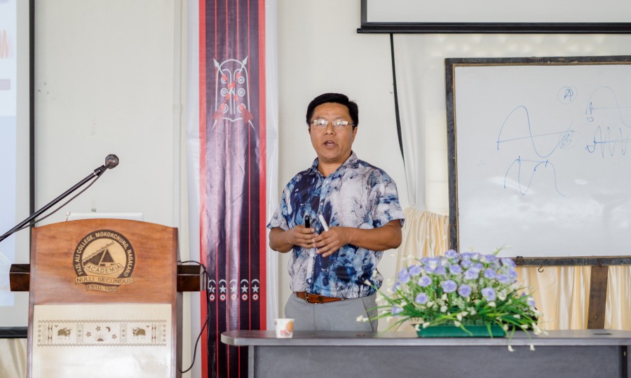Nukshimoa, Asst. Professor giving his talk.