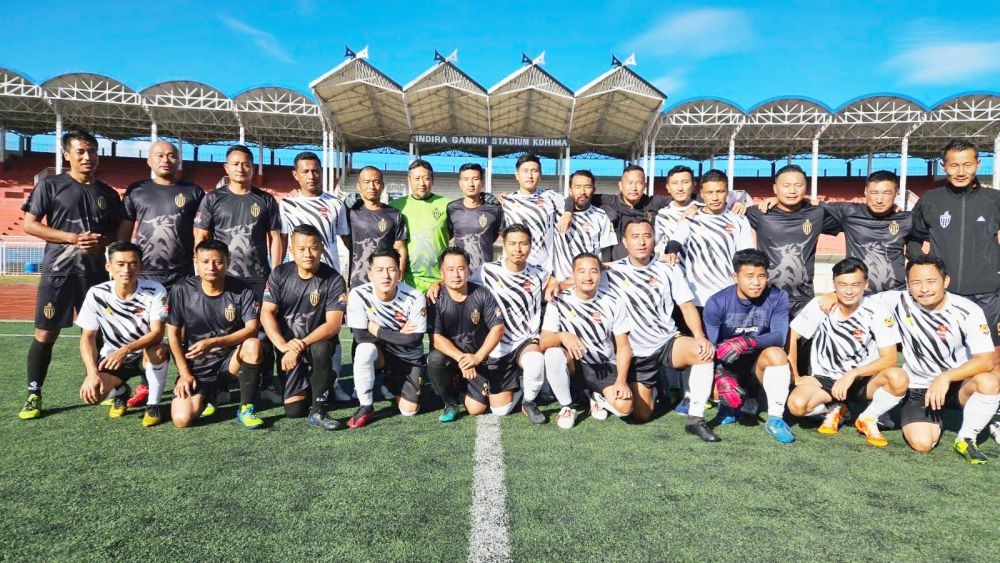 Players of All Blacks and Vanguard FC (Old Boys) on October 26.