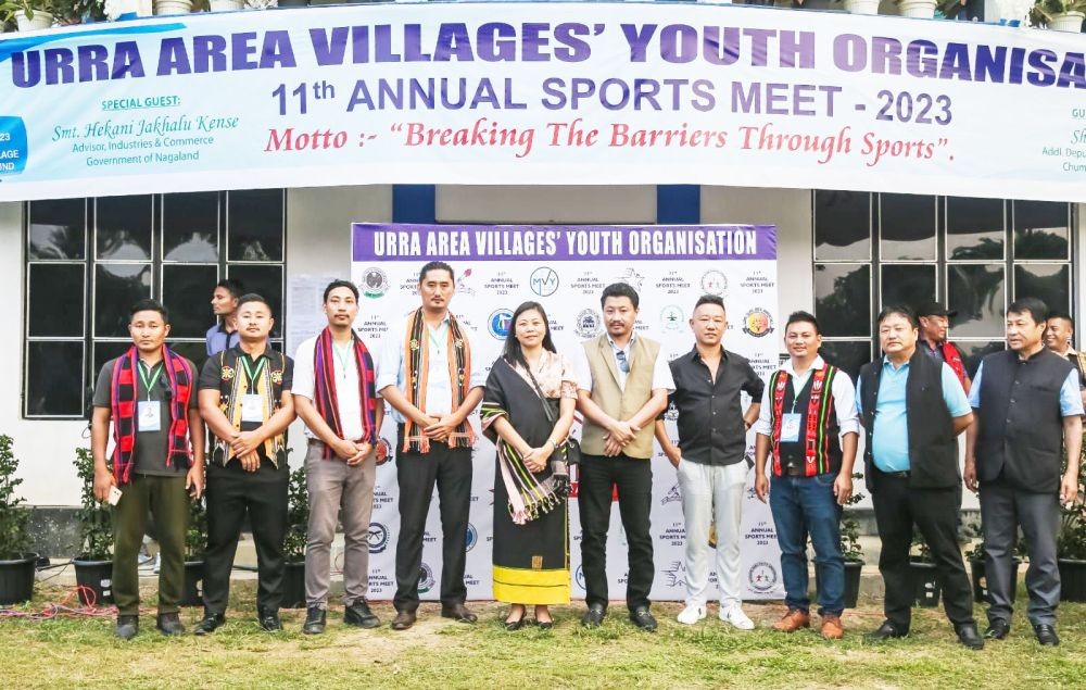 Hekani Jakhalu Kense with others during opening ceremony on October 25