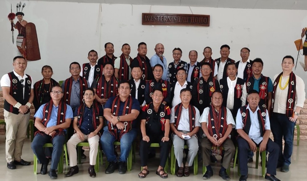 Members of the Chakhroma Public Organization (CPO) and the Western Sumi Hoho during the joint coordination meeting held on October 7 at Chekiye, WSH Hiyam Chümoukedima.