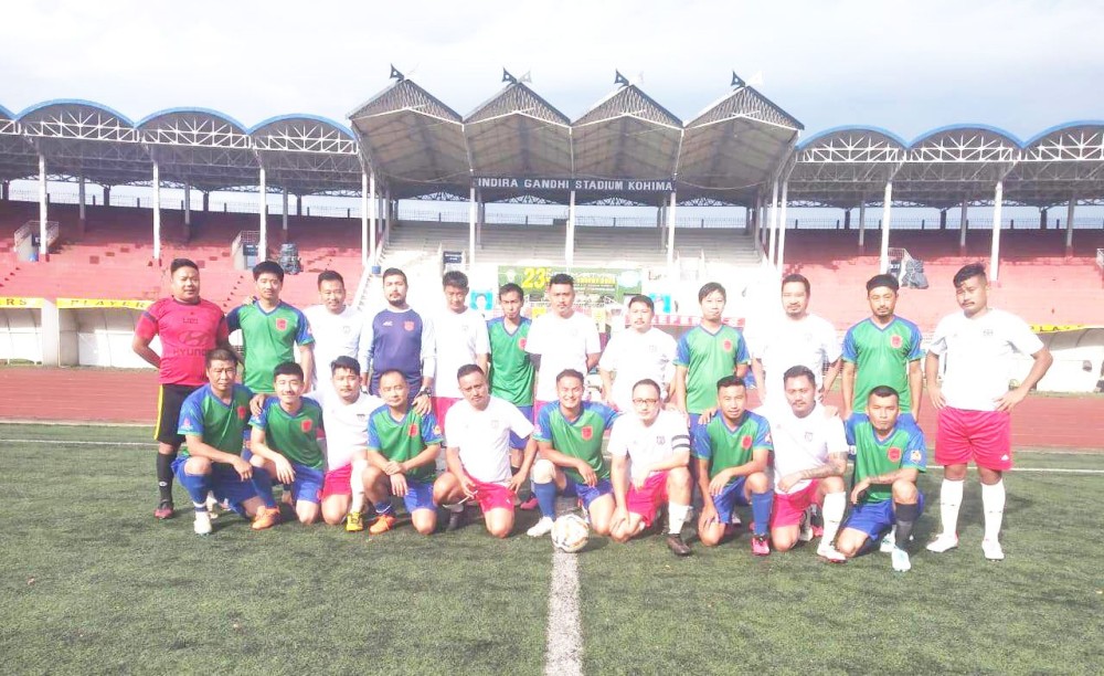 (Top) Players of Morung United FC vs Kohima Police (Bottom) Players of All Blacks and Eagle FC