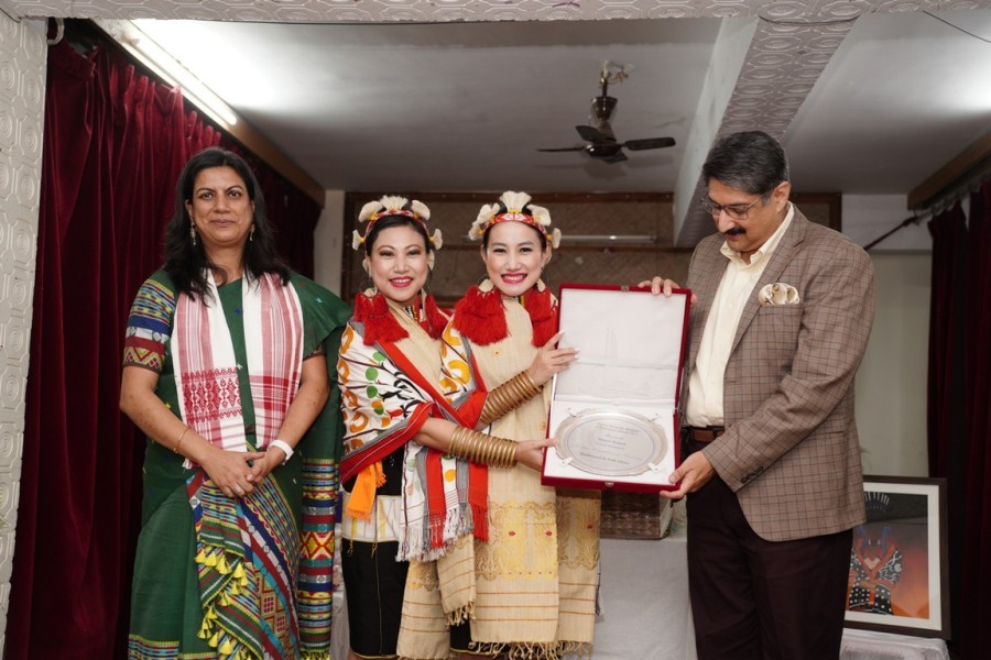 Tetseo Sisters receives 9th Yamin Hazarika Woman of Substance Award in Guwahati on November 4.