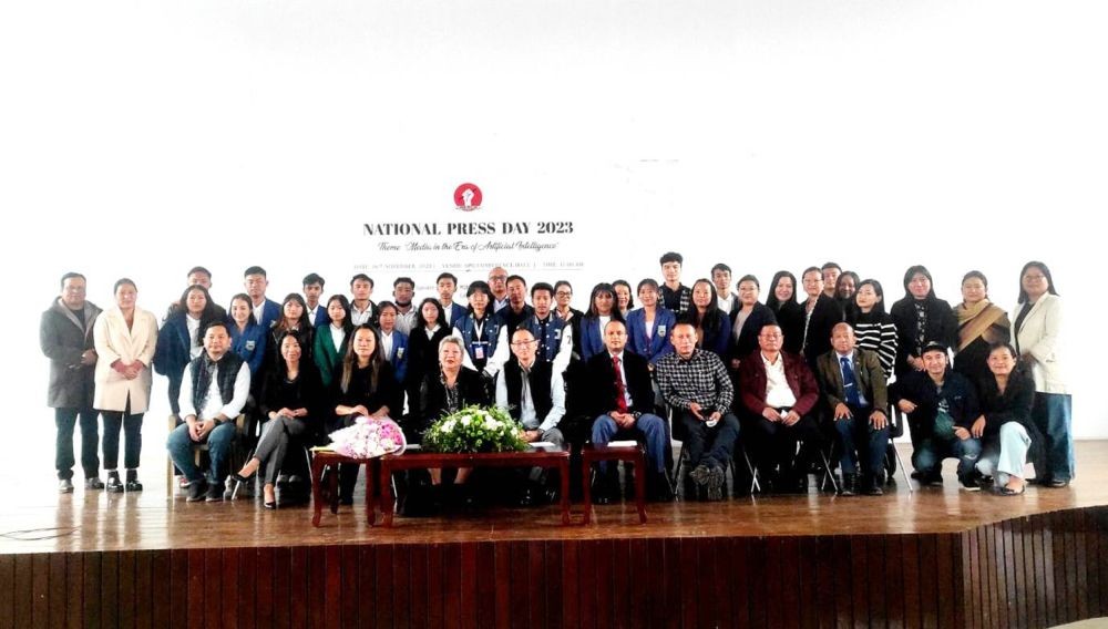 Participants and dignitaries during the observation of National Press Day in Kohima on November 16.