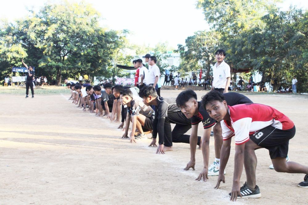 Student participants lined up to take part in the running race event during the 29th annual sports week of Immanuel College, held from November 1-3. (Photo Courtesy: Immanuel College)
