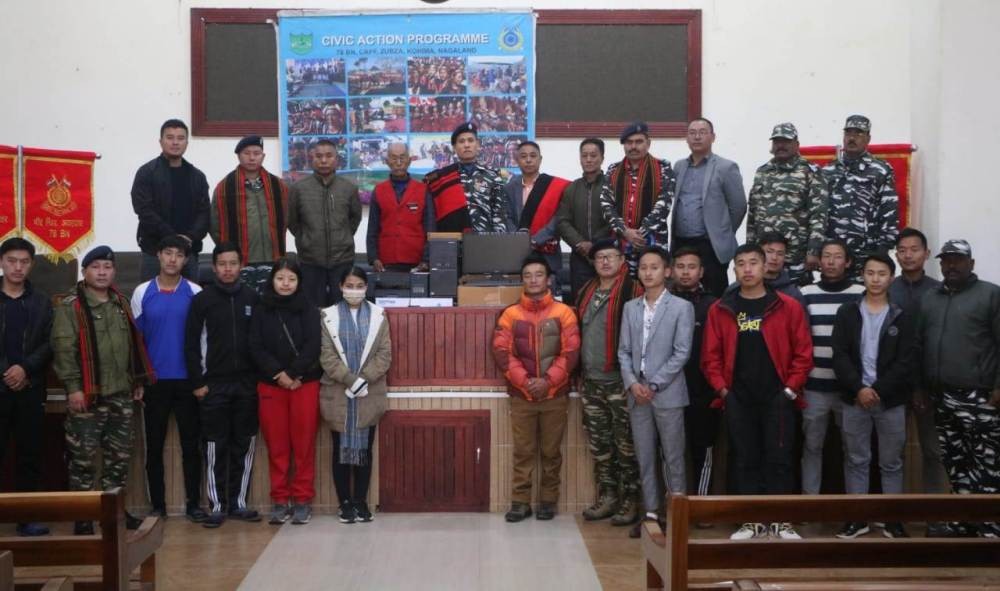 78 Bn, CRPF, Zubza under the Civic Action Programme donated a desktop computer, digital printer and UPS to the youths of Kigwema village on December 14.