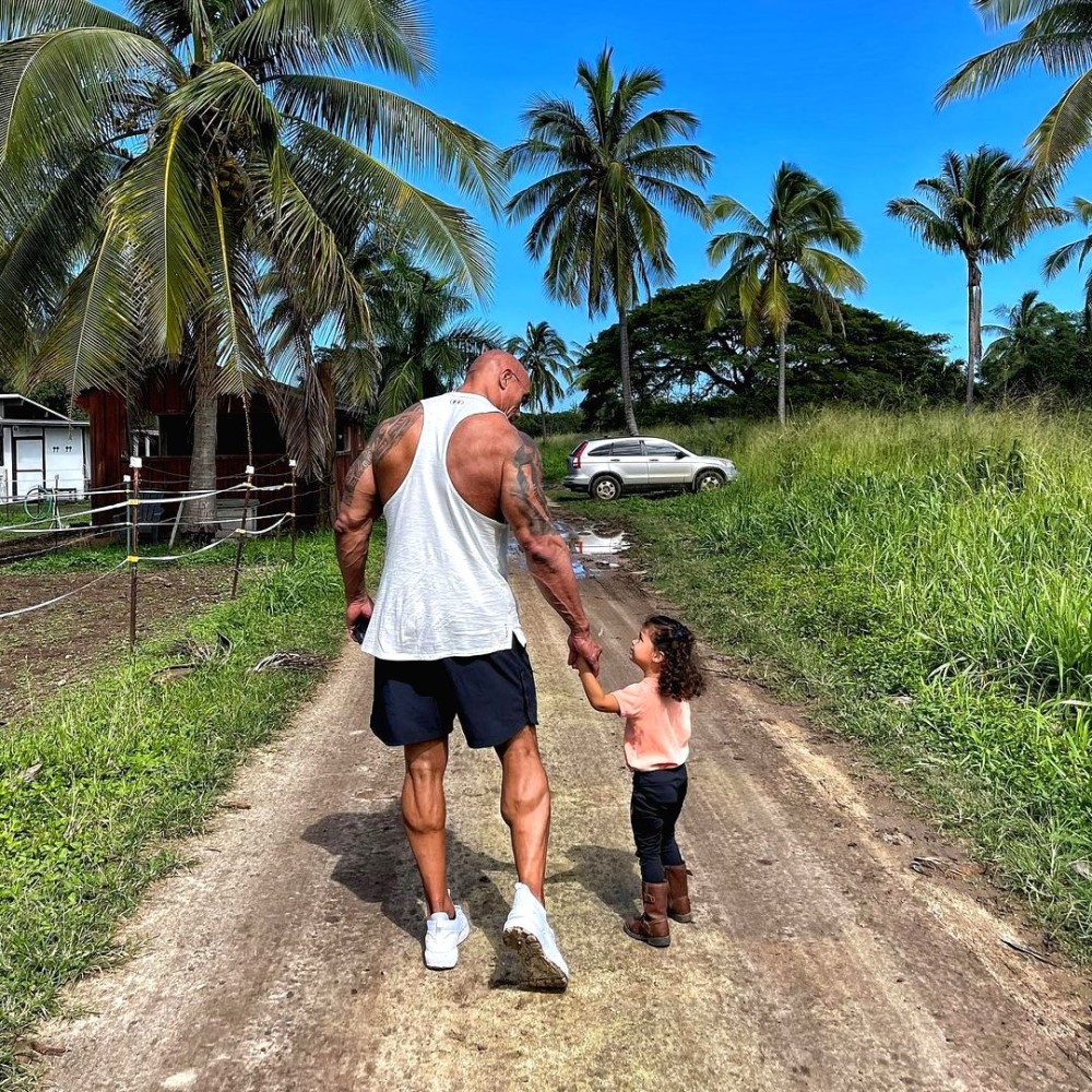 Dwayne Johnson: Every man needs a daughter (Credit: Instagram). Image Source: IANS News