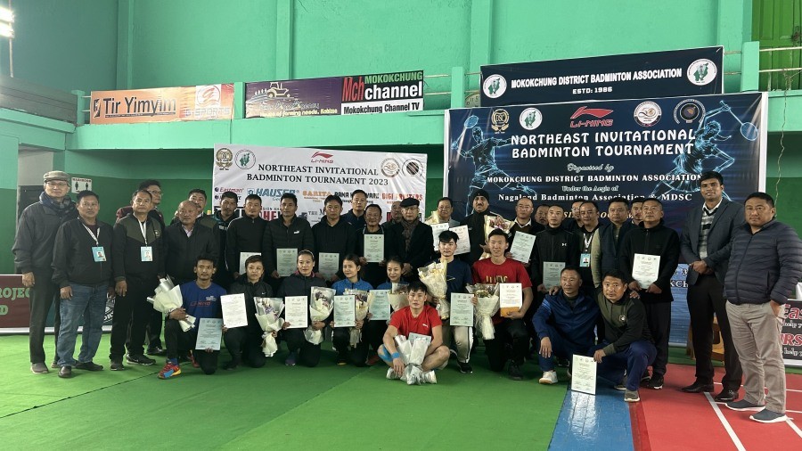 Winners in various categories pose for lens with guests and officials