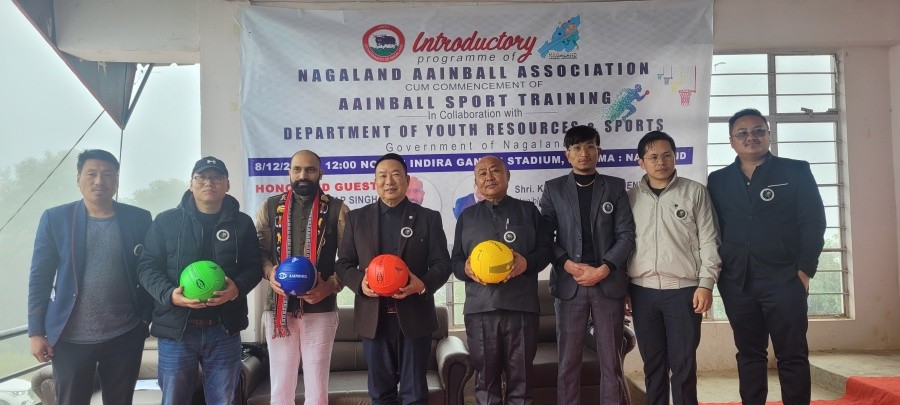 NABA President Azo, AFI founder president Pratap Singh and others during introductory programme in Kohima on December 8. (Morung Photo)
