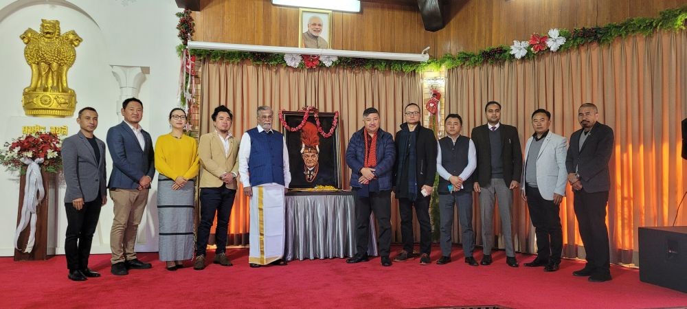 Governor La Ganesan and others during the commemoration of Atal Bihari Vajpayee Jayanti in Kohima on December 22. (Morung Photo)