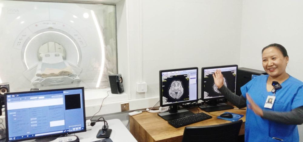 The new MRI machine installed at the CIHSR, which was inaugurated on January 16. (Morung Photo)