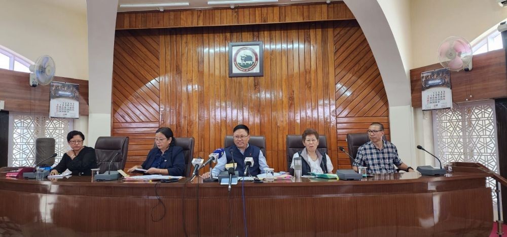 Officials of Nagaland Health & Family Welfare address a press conference in Kohima on August 1 on concerning an office memorandum on Non-Practicing Allowance (NPA) of government doctors in Kohima on August 1, 2023. (Morung File Photo)