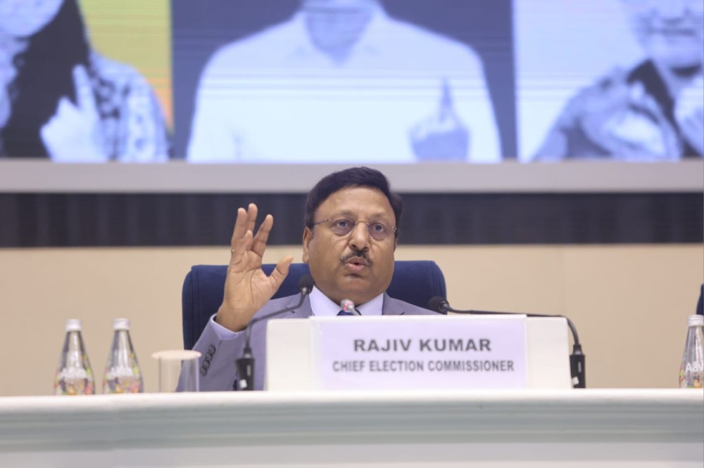 Chief Election Commissioner (EC) Rajiv Kuma . (IANS Photo)