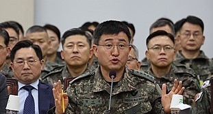 This file photo, taken Jan. 14, 2025, shows Chief of Staff of the Army Gen. Park An-su (C), who served as martial law commander, speaking to lawmakers during a special parliamentary committee session on President Yoon Suk Yeol's martial law declaration at the National Assembly in western Seoul. (Yonhap/IANS Photo)